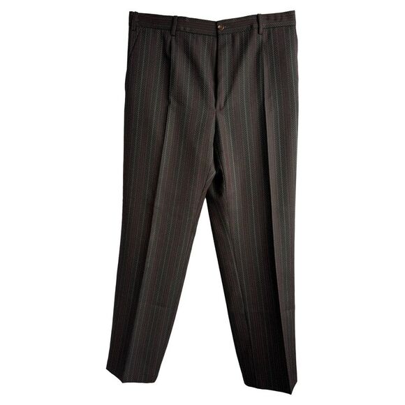 Mini Polka Dot Printed Trousers in Brown Wool